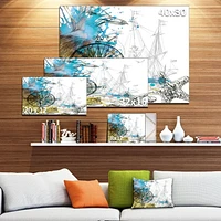 Design Art Marine Background Illustration Art Canvas Print