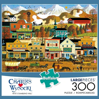 Buffalo Games - Charles Wysocki - Pete's Gambling Hall - 300 Piece Jigsaw Puzzle