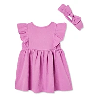 Ensemble 2 pièces avec robe à volants George pour bébés filles Tailles 0-24 mois