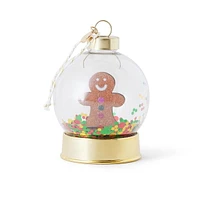 Packed Party "Oh Snap" Confetti Gingerbread Snowglobe Christmas Tree Ornament