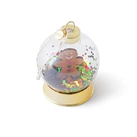 Packed Party "Oh Snap" Confetti Gingerbread Snowglobe Christmas Tree Ornament