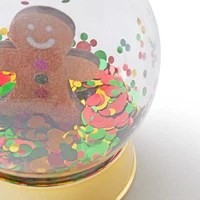 Packed Party "Oh Snap" Confetti Gingerbread Snowglobe Christmas Tree Ornament