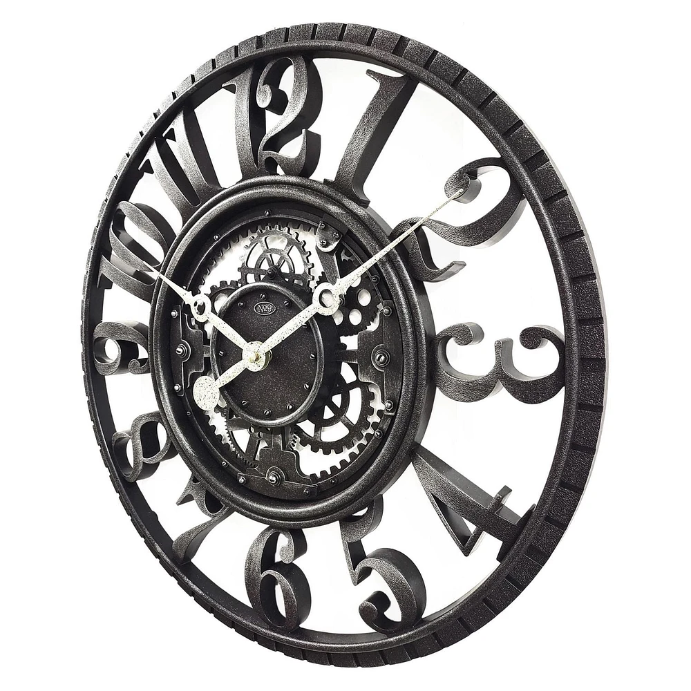 hometrends Skeleton Wall Clock, 22" Gear Clock