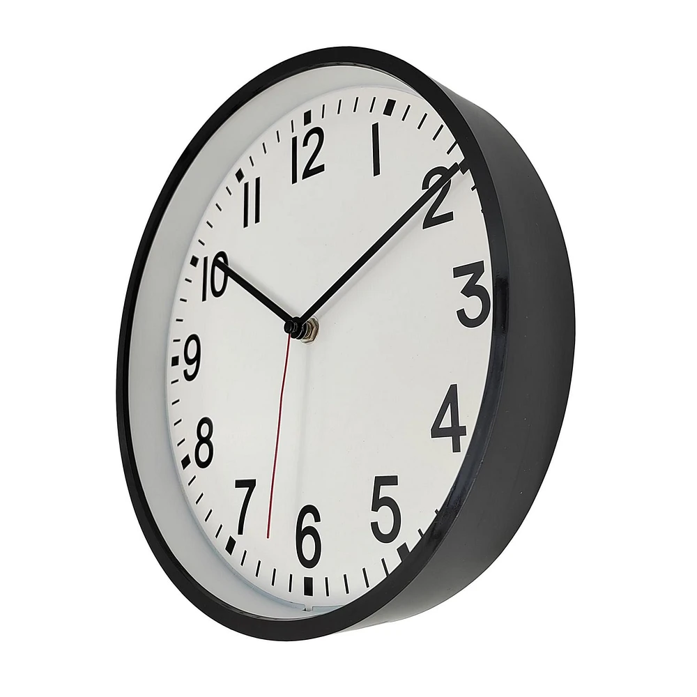 hometrends Black Contemporary Wall Clock