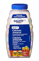 Equate Ultra Strength Calcium Antacid, Assorted Fruit 1000mg, 160 chewable tablets