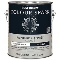 Rust-Oleum Colour Spark™ Paint + Primer, Interior Eggshell, Cement Grey 3.78 L, 3.78 L