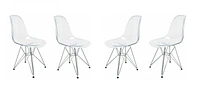 Heavenly Collection Clear Chrome Chair