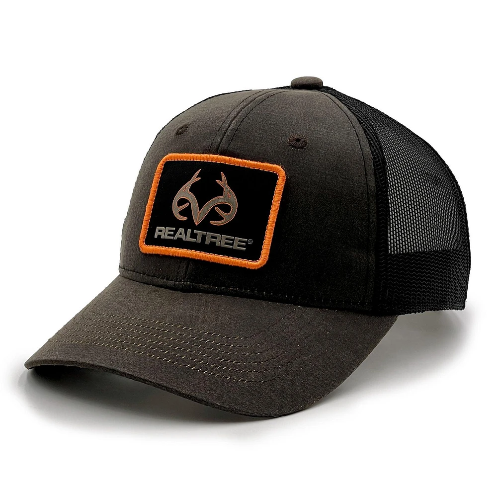 Realtree Structured Heavy Washed Baseball Hat, Brown, Meshback, Adult