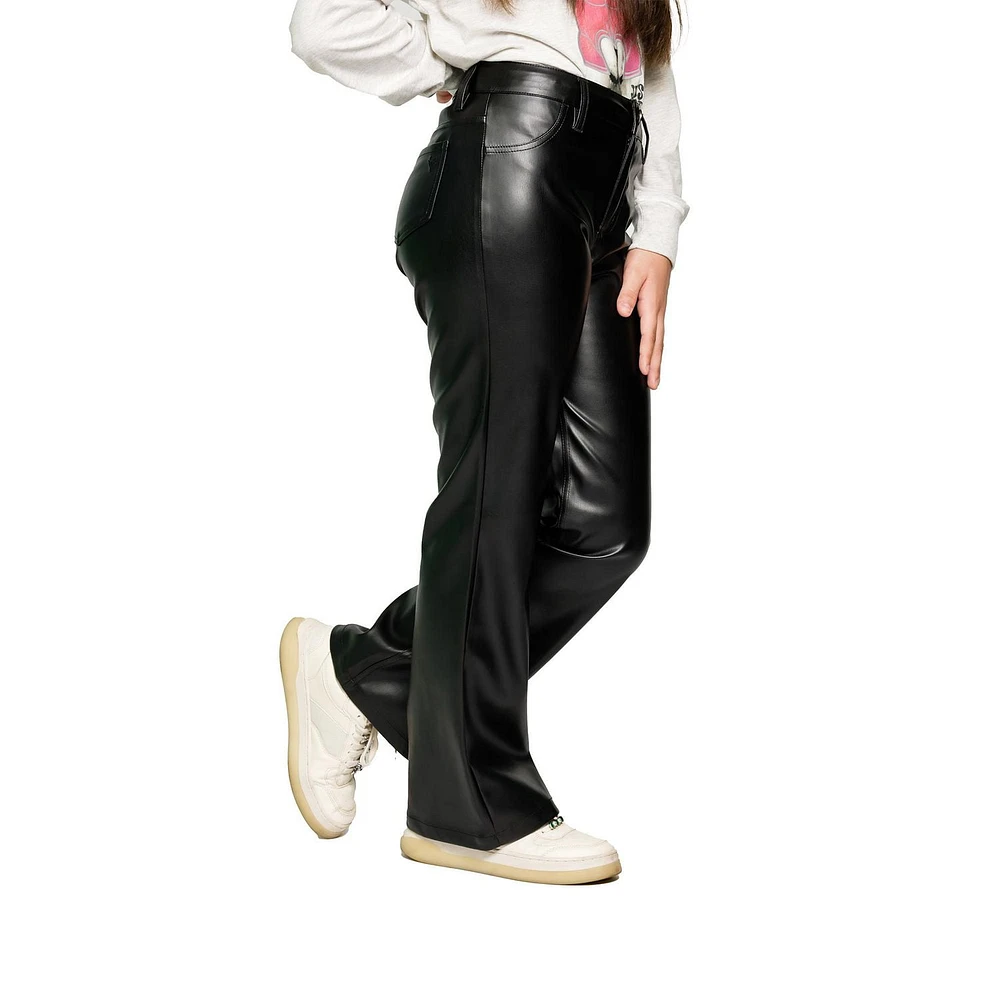 Justice Girls Black Shine Pants