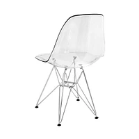 Heavenly Collection Clear Chrome Chair