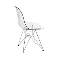 Heavenly Collection Clear Chrome Chair