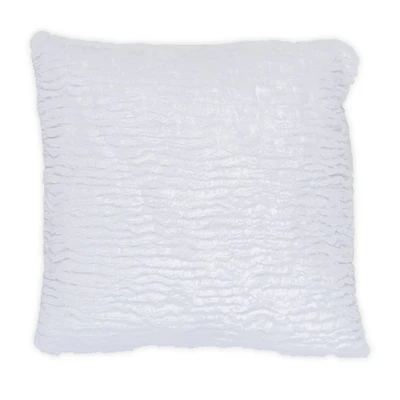 hometrends White Fur Decorative Pillow, 18"x18"