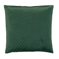 hometrends Quilted Velvet Emerald Decorative Pillow