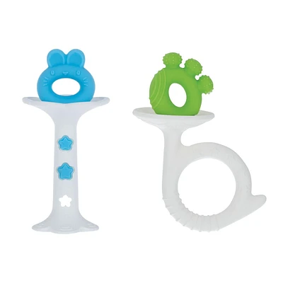 Ensemble de jouets de dentition en silicone – baguette et tuba de Nûby™, Faits à 100 % de Silicone Pour les enfants de 3 mois +