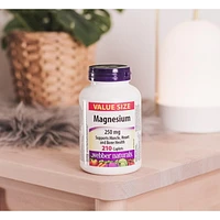 Webber Naturals Magnesium 250 mg Caplets, 210 Caplets