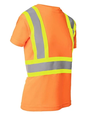 T-shirt à manches courtes pour femmes sur la sécurité