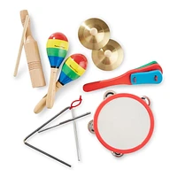 Melissa & Doug Band-in-a-Box Clap! Clang! Tap! - 10-Piece Musical Instrument Set, Band Set