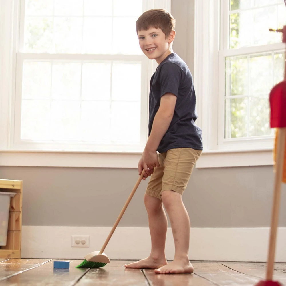 Melissa & Doug Dust! Sweep! Mop! 6-Piece Pretend Play Cleaning Set - FSC Certified, Dust, Sweep & Mop