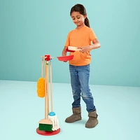 Melissa & Doug Dust! Sweep! Mop! 6-Piece Pretend Play Cleaning Set - FSC Certified, Dust, Sweep & Mop