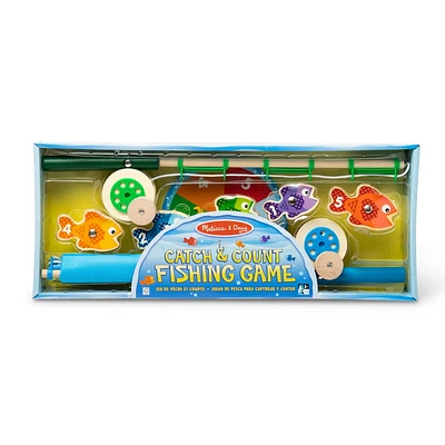 Melissa & Doug Catch & Count Wooden Fishing Game With 2 Magnetic Rods - FSC Certified, Fishing Game