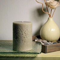 Hometrends 4" CARAMEL LATTE Scented Pillar Candle, 3"Dia x 4"H