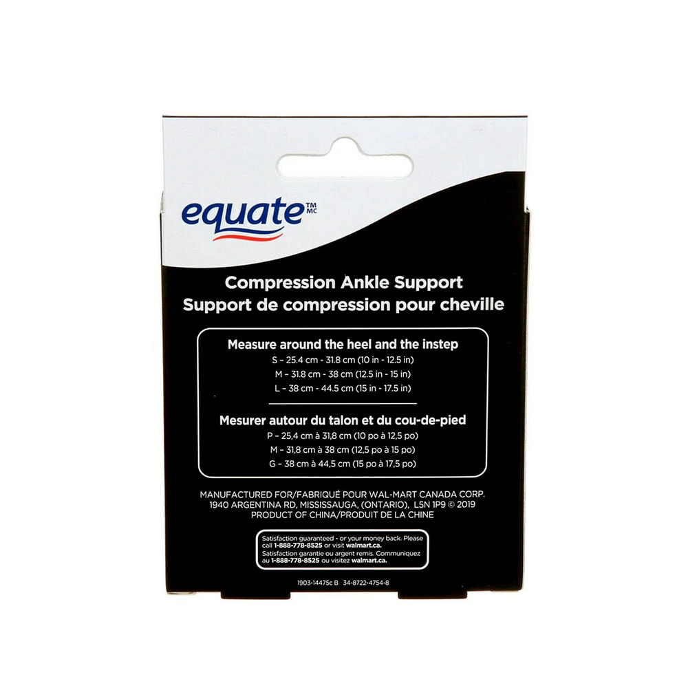 Equate(Tm/Mc) Ankle Support 3302WMCA, 1 Support Per Pack