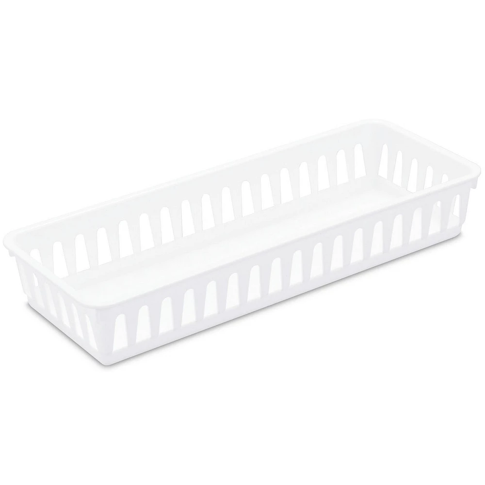 Sterilite White Slim Storage Tray, 1 tray