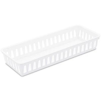 Sterilite White Slim Storage Tray, 1 tray