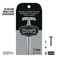 Wilkinson Sword Double Edge Men’s Safety Razor, Razors & 5 Refills