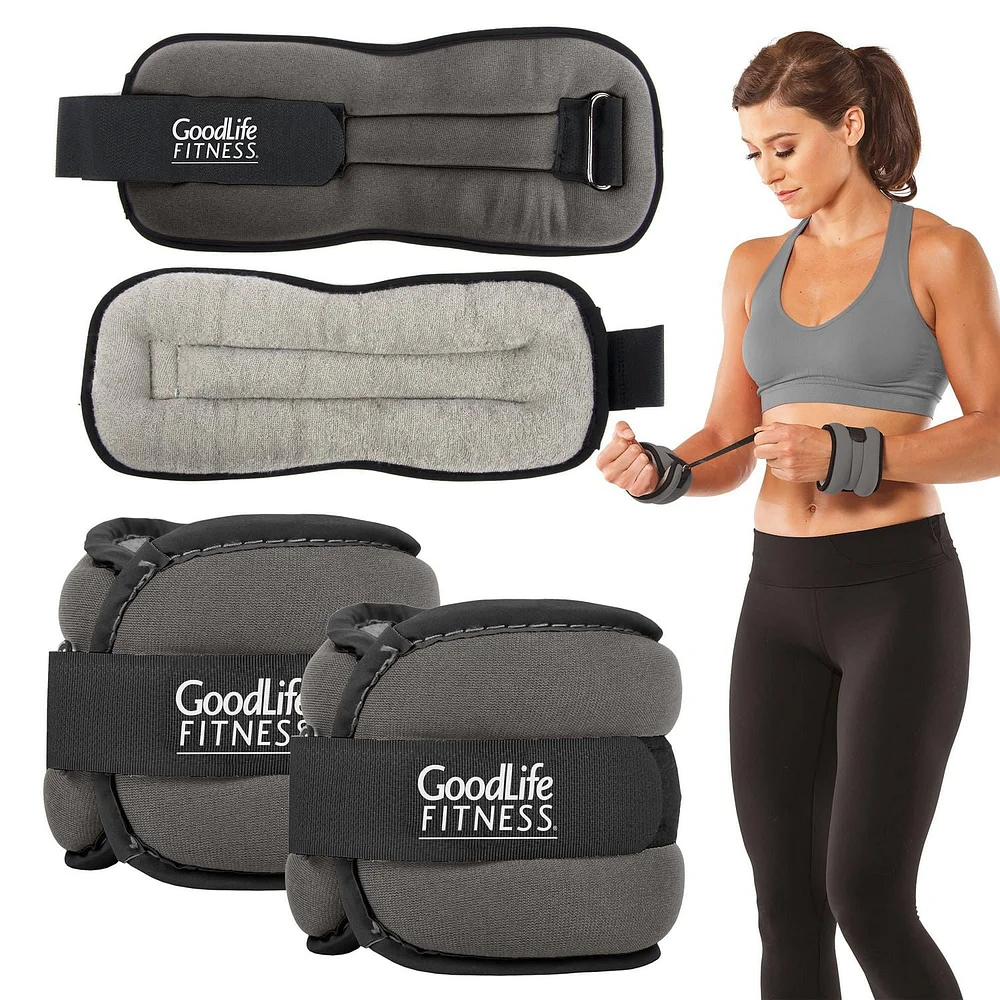 GoodLife FITNESS 5lb Pair Comfort Fit Ankle/Wrist Weights