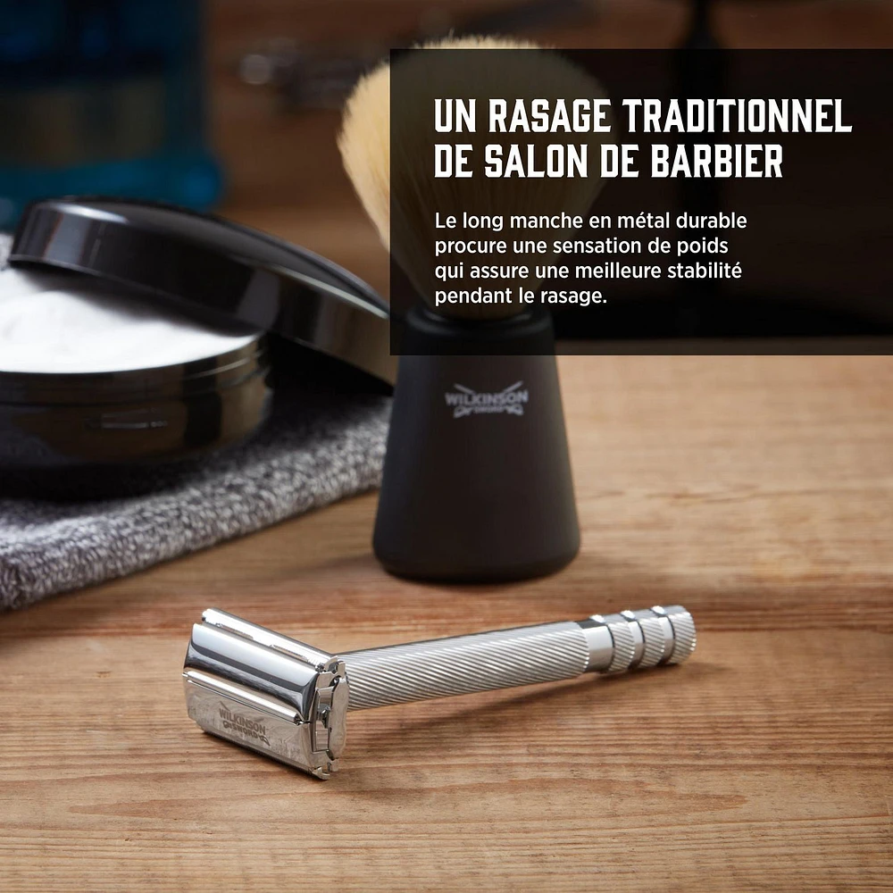 Lames classiques pour rasoir de sécurité à double tranchant de Wilkinson Sword Recharge de 5 lames
