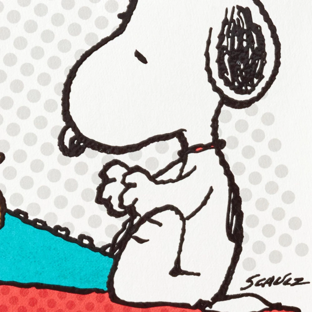 Cartes Peanuts sans texte – Snoopy et sa machine à écrire – Hallmark (10 cartes et enveloppes)