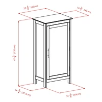 Winsome Poppy Display cabinet with Glass Door in Black Finish - 20523