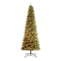 Holiday Time 12' Pre-lit Rockford Sure-lit Pole Slim Pine Tree, Green