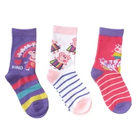 Mi-chaussettes Peppa Pig pour filles en paq. de 3