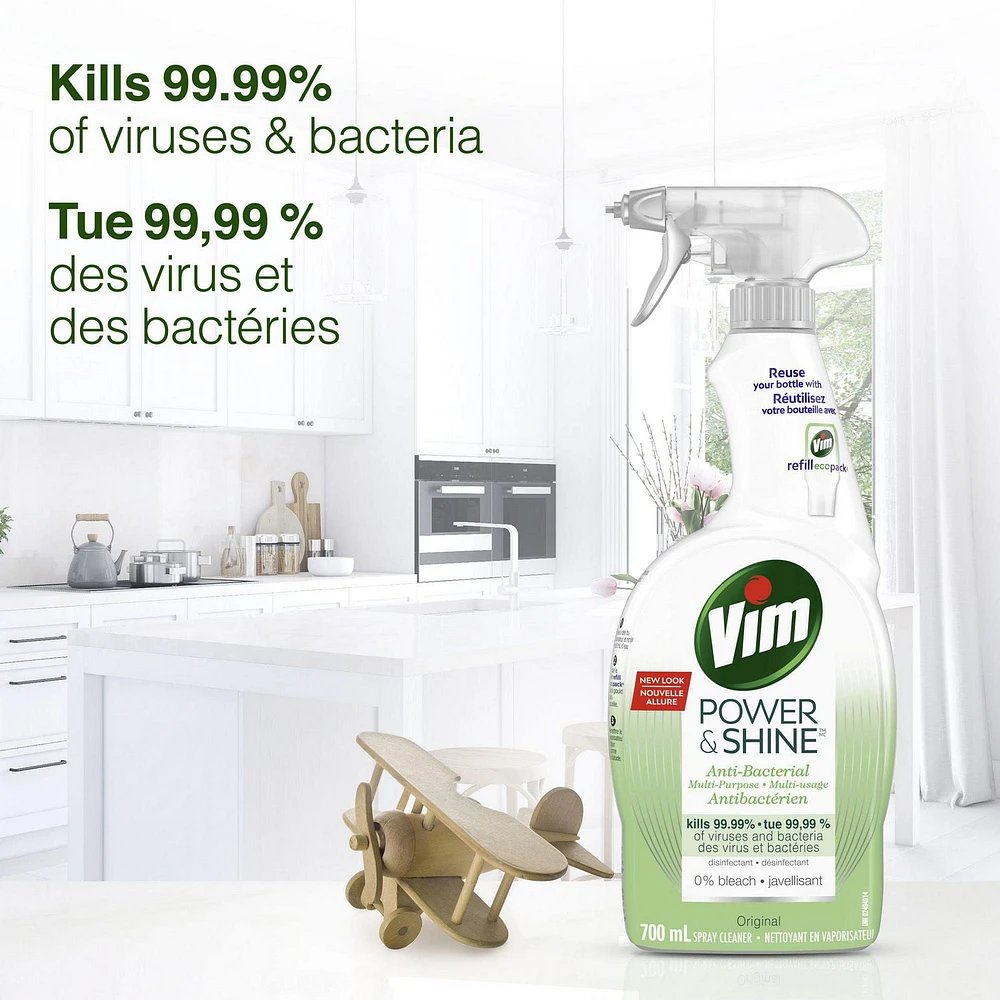 Vim Power and Shine Anti-Bacterial Spray, 700 ml Cleaner