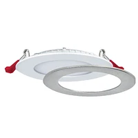 Nadair, 4" recessed slim lights, 3 built-in color temperature settings (3000K, 4000K, 5000K), Dimmable