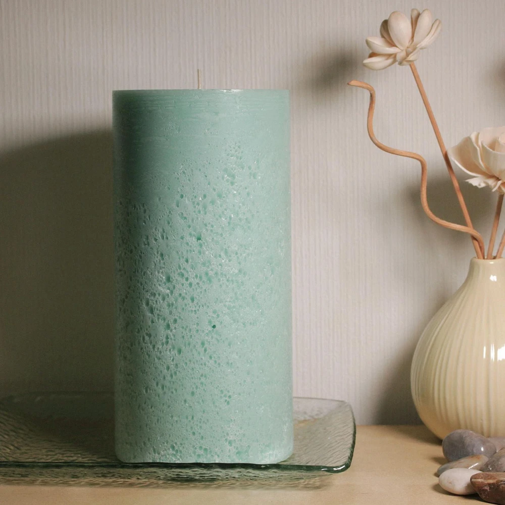 Hometrends 8" MORNING RAIN Scented Pillar Candle