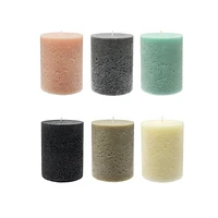 Hometrends 5" MORNING RAIN Scented Pillar Candle, 4"Dia x 5"H