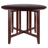 Winsome Alamo 3-Piece Round Drop Leaf Table with 2 Ladder Back Chairs - 94305