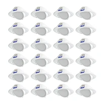 Nadair, 4’’ LED Gimbal Recessed Ultra Slim Lights, 24-pack, IC rated, Dimmable, 9W=50W, 550 Lumens, 3000K (Warm White), Large Junction box, Quick Connect System, White Finish