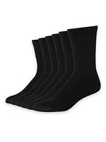 Hanes Men's P6 Cushion Odor Protection Crew Socks, Size 6-12