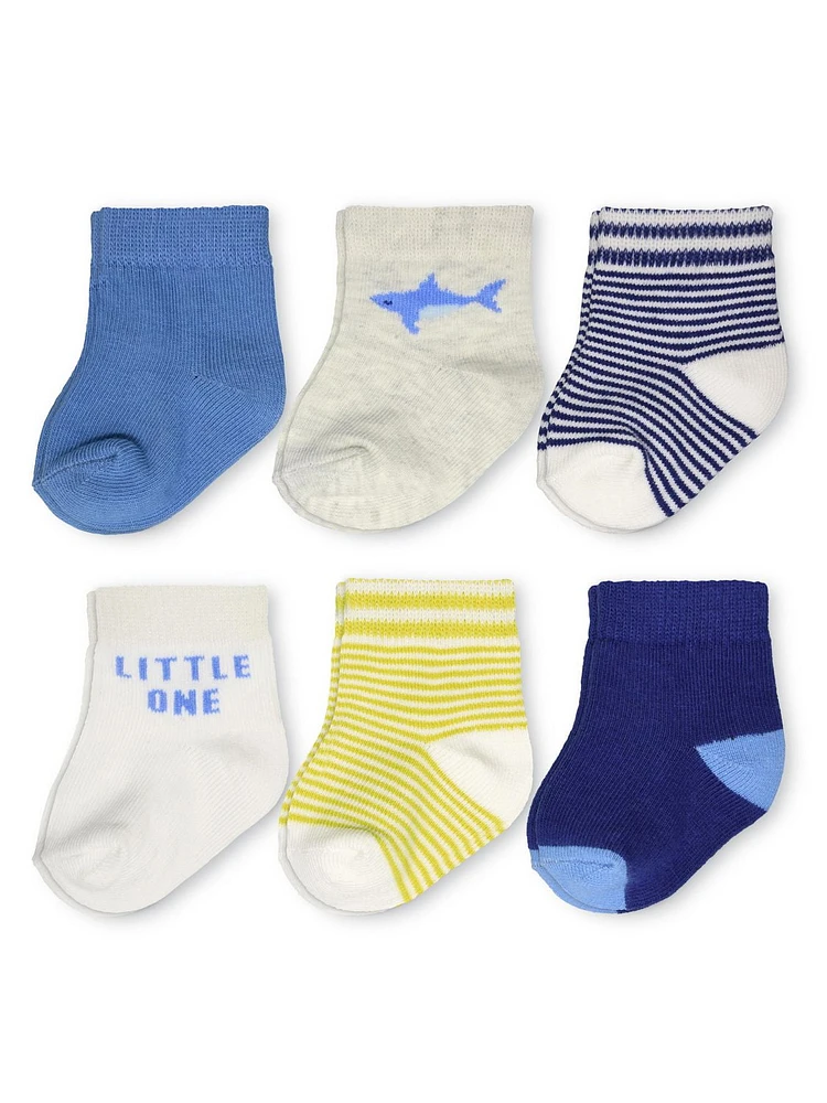 Lot de 6 paires de chaussettes à motif requin pour garçon de la collection Carter's Child of Mine