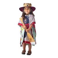 FlapJackKids - Kids Lifeguard Straw Hat - Bear - Wide Brim Sun Hat - UPF 50+