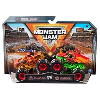 Monster Jam, Official Bakugan Dragonoid Vs. Bakugan Dragonoid Die-Cast Monster Trucks, 1:64 Scale, Kids Toys for Boys Ages 3 and up