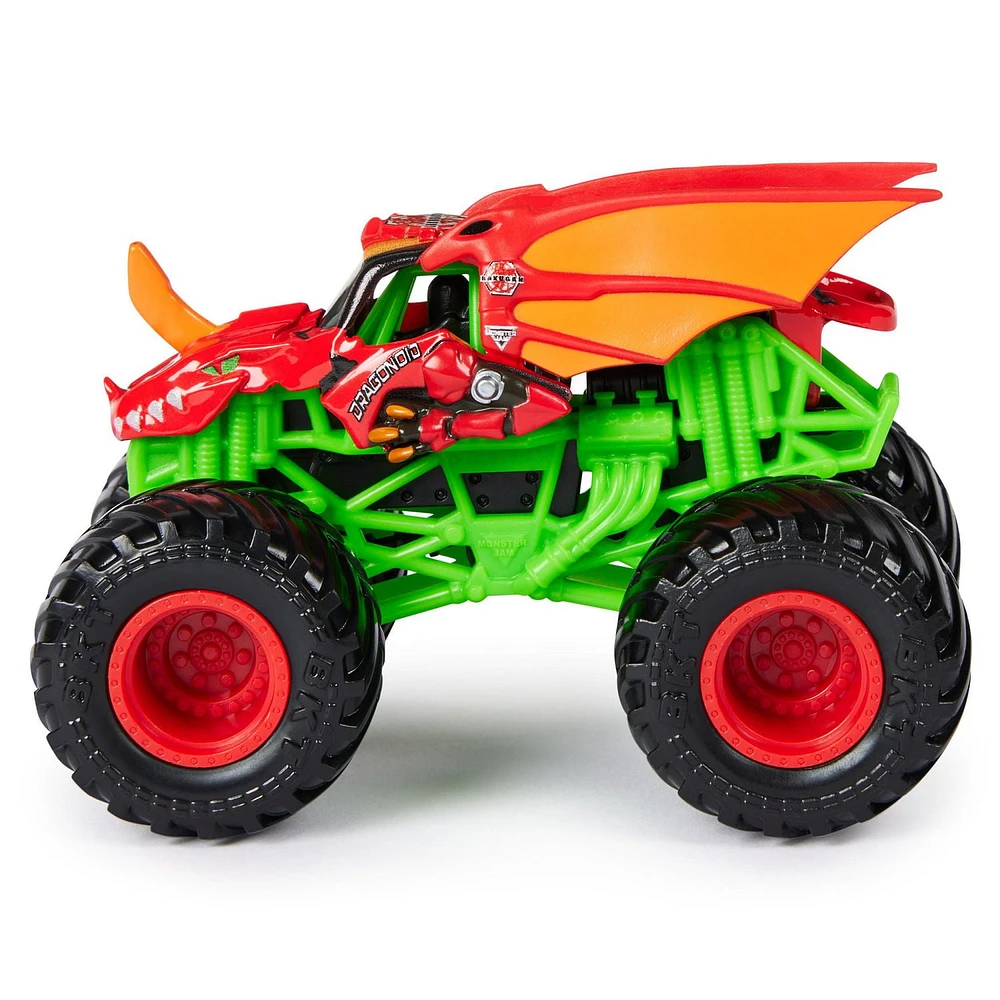 Monster Jam, Official Bakugan Dragonoid Vs. Bakugan Dragonoid Die-Cast Monster Trucks, 1:64 Scale, Kids Toys for Boys Ages 3 and up