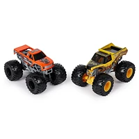 Monster Jam, Official Earth Shaker Vs. Bad Company Die-Cast Monster Trucks, 1:64 Scale, Kids Toys for Boys Ages 3 and up