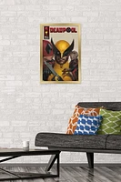 Marvel Deadpool & Wolverine - Homage Cover Kisses Wall Poster with Magnetic Frame, 22.375" x 34"