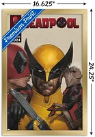 Marvel Deadpool & Wolverine - Homage Cover Kisses Wall Poster with Magnetic Frame, 22.375" x 34"