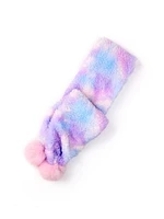 Chapeau sherpa doux au sucre arc-en-ciel, écharpe et ensemble de gants